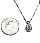 14k white gold .70ct clarity enhanced diamond pendant necklace 1.7g  18" — photo 8