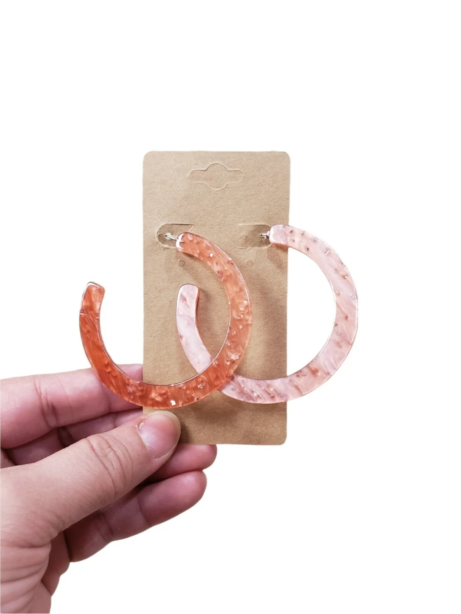Plastic post shop hoop earrings