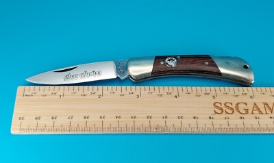 Vintage IC Cut Silver Moose Silver Collection Lockback Knife 