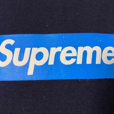 Supreme box logo tee Blue on navy XL | eBay