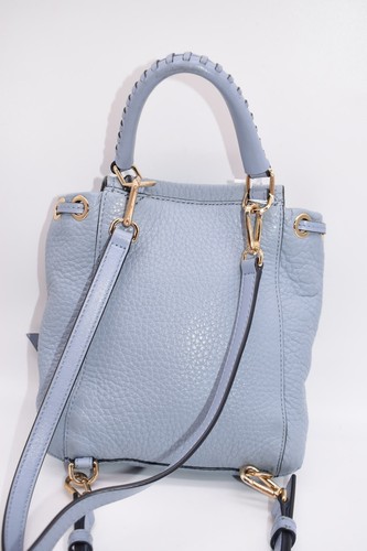 Michael Kors Viv Extra-Small Pebbled Leather Backpack in Baby Blue - Picture 15 of 15