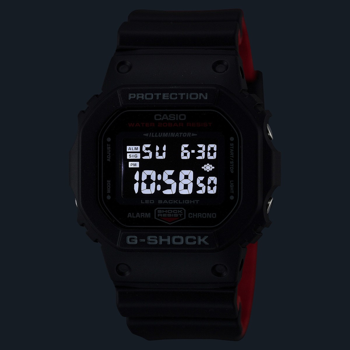 【美品】CASIO G-SHOCK DW-5600HR　ブラック＆レッド 楽天市場】G-SHOCK ジーショック Gショック メンズ 腕時計 デジタル
