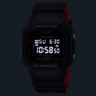 CASIO G-SHOCK DW-5600UHR-1JF Black & Red Series Digital Watch 42.8