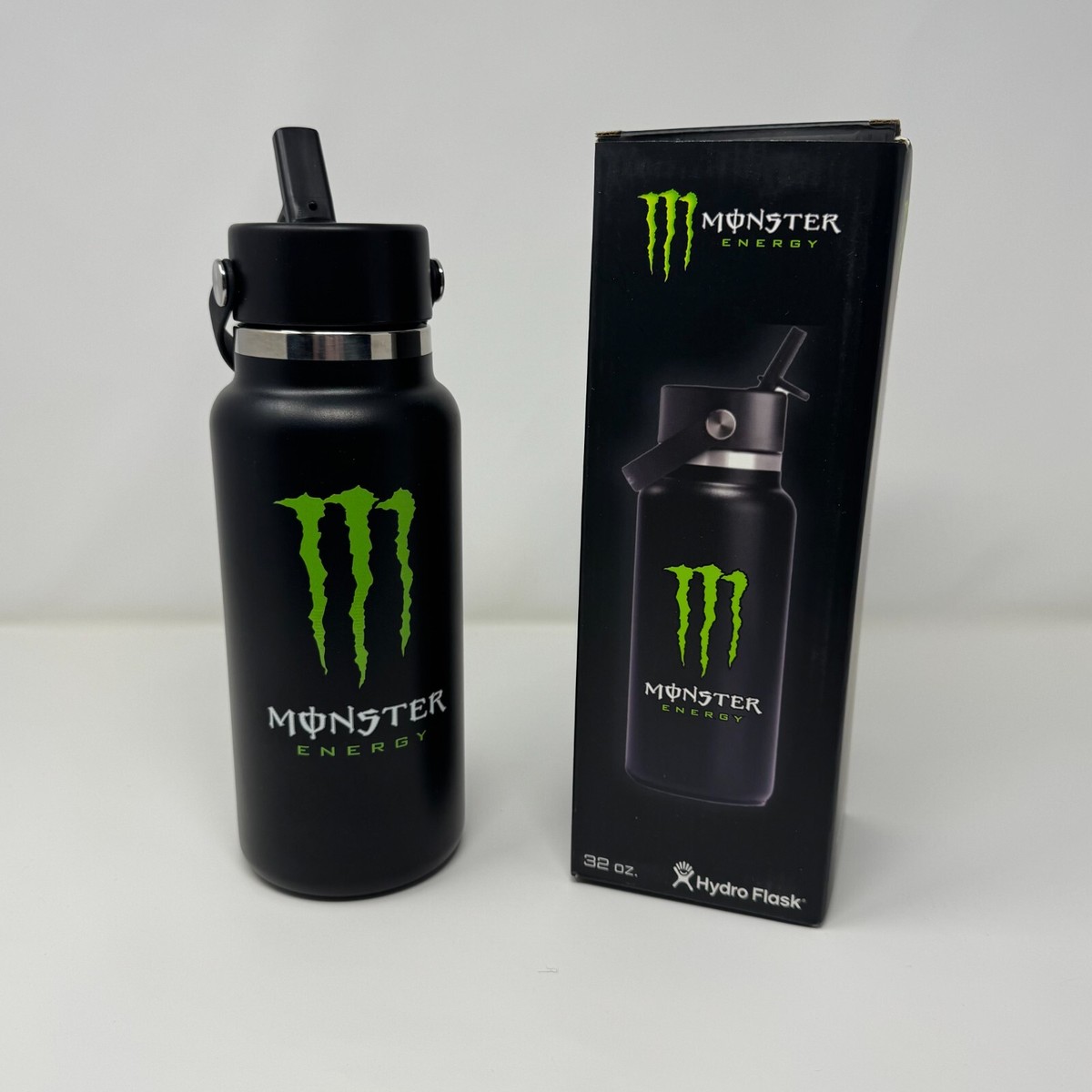 🔥Monster Energy - Hydro Flask 32oz Black Stainless Steel Water