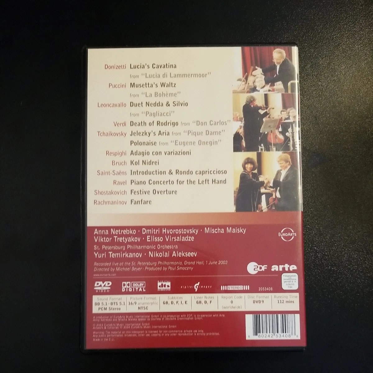 Gala Concert 300 Years of St. Petersburg Anna Netrebko DVD L/N
