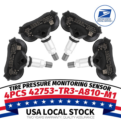 Set (4) TIRE PRESSURE SENSOR TPMS For Honda CR-Z Insight Odyssey Element Civic