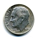1962 D Roosevelt Dime US 10 Cent U.S America SILVER UNITED STATES 10c Coin #7824 — photo 1