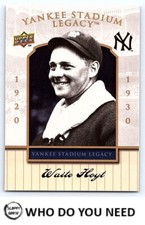 Waite Hoyt  2008 2008 UD Yankee Stadium Legacy final season box set #5