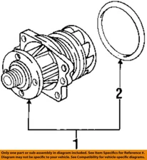 BMW OEM 91-06 318i Cooling Water Pump-Water Pump Assy 11517509985