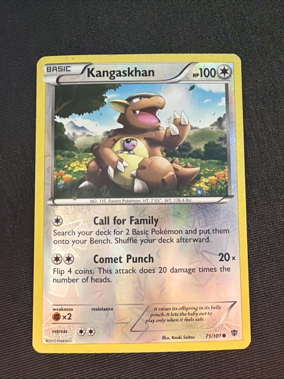 Kangaskhan 71/101 Plasma Blast Reverse Holo