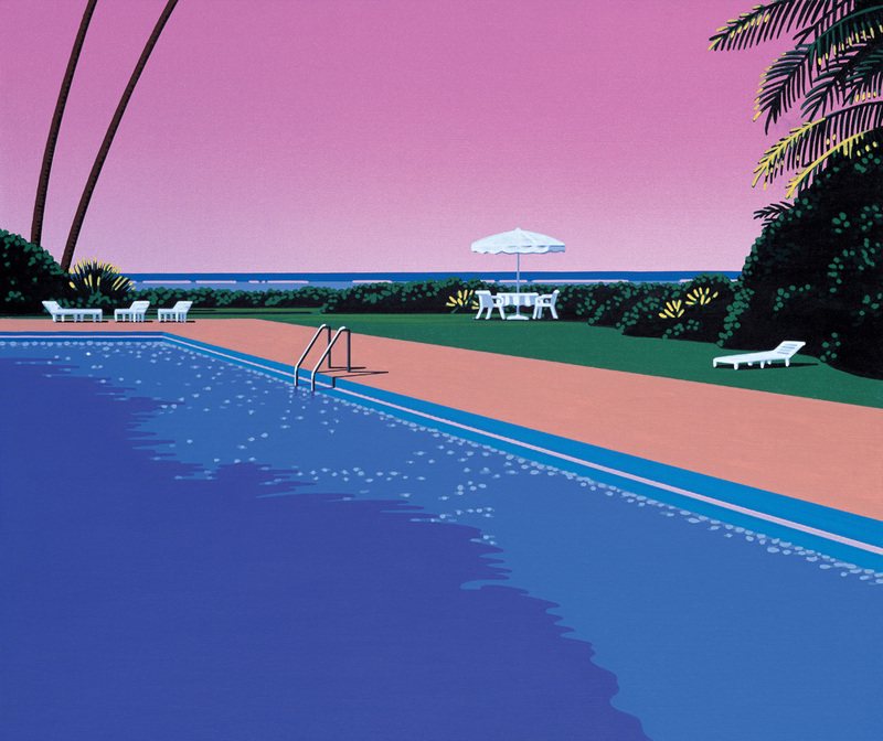 Hiroshi Nagai Artworks NITEFLYTE Airplane Palm Tree Poolside