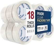 Clear Packing Tape Heavy Duty Shipping Moving Sealing Roll Cover 65 Yd 18 Rolls