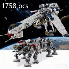 Star Wars Republic Dropship with AT-OT Walker + 7 Figuren 1758 klemmbausteine