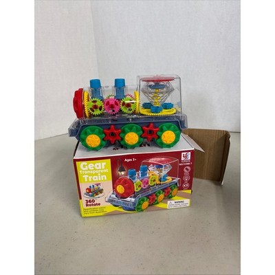 YJ Toys Gear Transparent Train Rotate Light Sound Battery Operated NO.YJ388-7