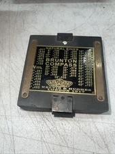 ANTIQUE BRASS BRUNTON COMPASS - NATURAL SINES, KELVIN & HUGHES, LONDON 1917