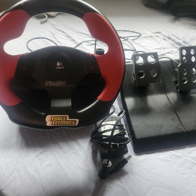 Logitech WingMan Formula Force GP Force Feedback Steering Wheel and Pedals Works