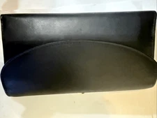 Field Manor Women's Full Grain Leather Card Slots Bifold Long Wallet Black