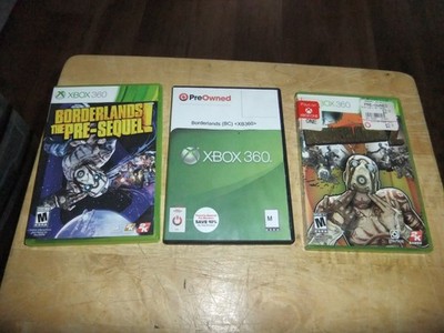 Microsoft Xbox 360 Borderlands 1 2 & Pre-Sequel 3 VIDEO GAME LOT TESTED WORKS