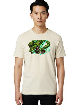 Hydra-4 Mens Graphic Tee, 100% Cotton, Casual Summer Wear