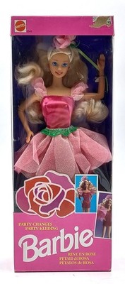 1992 Party Changes Barbie Puppe / 4 Looks Reve en Rose / Mattel 2545, NrfB