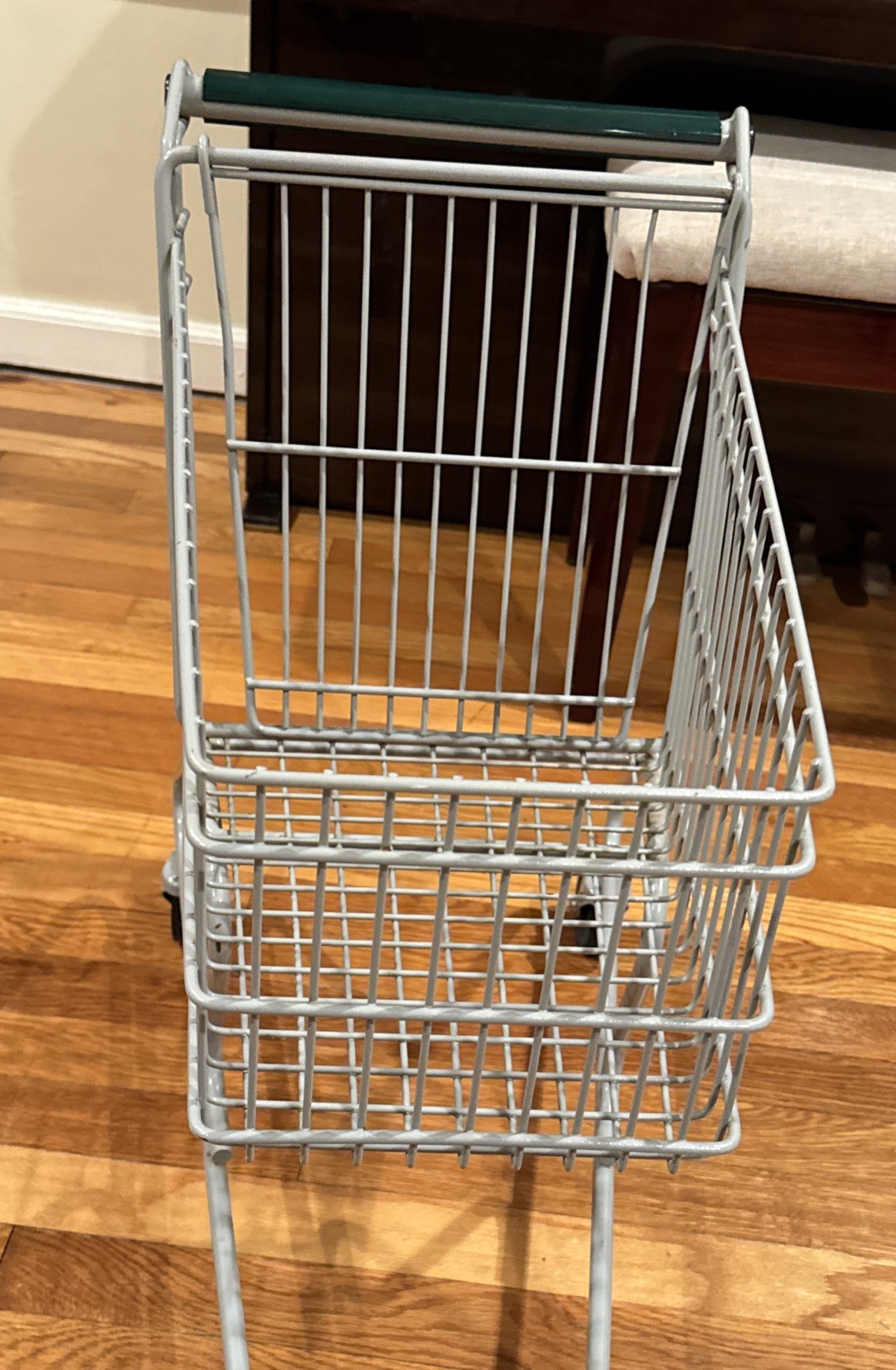 Kids Mini Shopping Cart - Kings Grocery Store Metal Rolling Buggy Baby Doll Toy