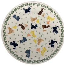 Polish Pottery 8" Plate Salad Appetizer Dessert Chickens Ducks Bunnies Cats Dogs