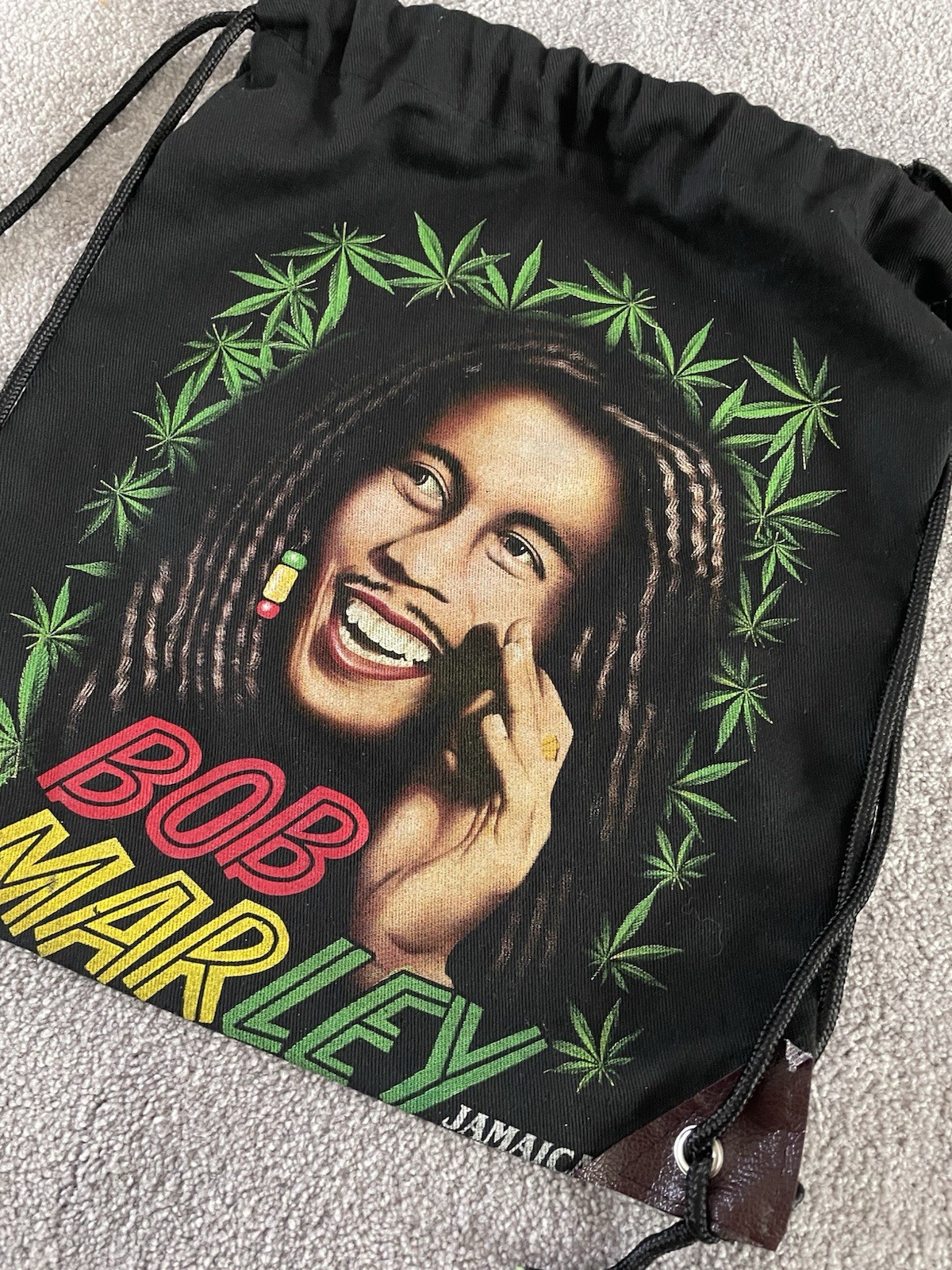 Bob Marley Lightweight Drawstring Backpack Graphi… - image 2