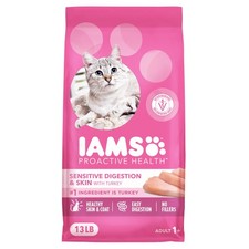 IAMS Proactive Health Sensitive Digestion & Skin 13 Pound (Pack of 1), Turkey  3.49 per pound