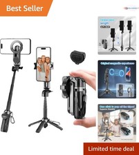 Magnetic Phone Tripod Selfie Stick Aluminum Compact Wireless Remote Universal