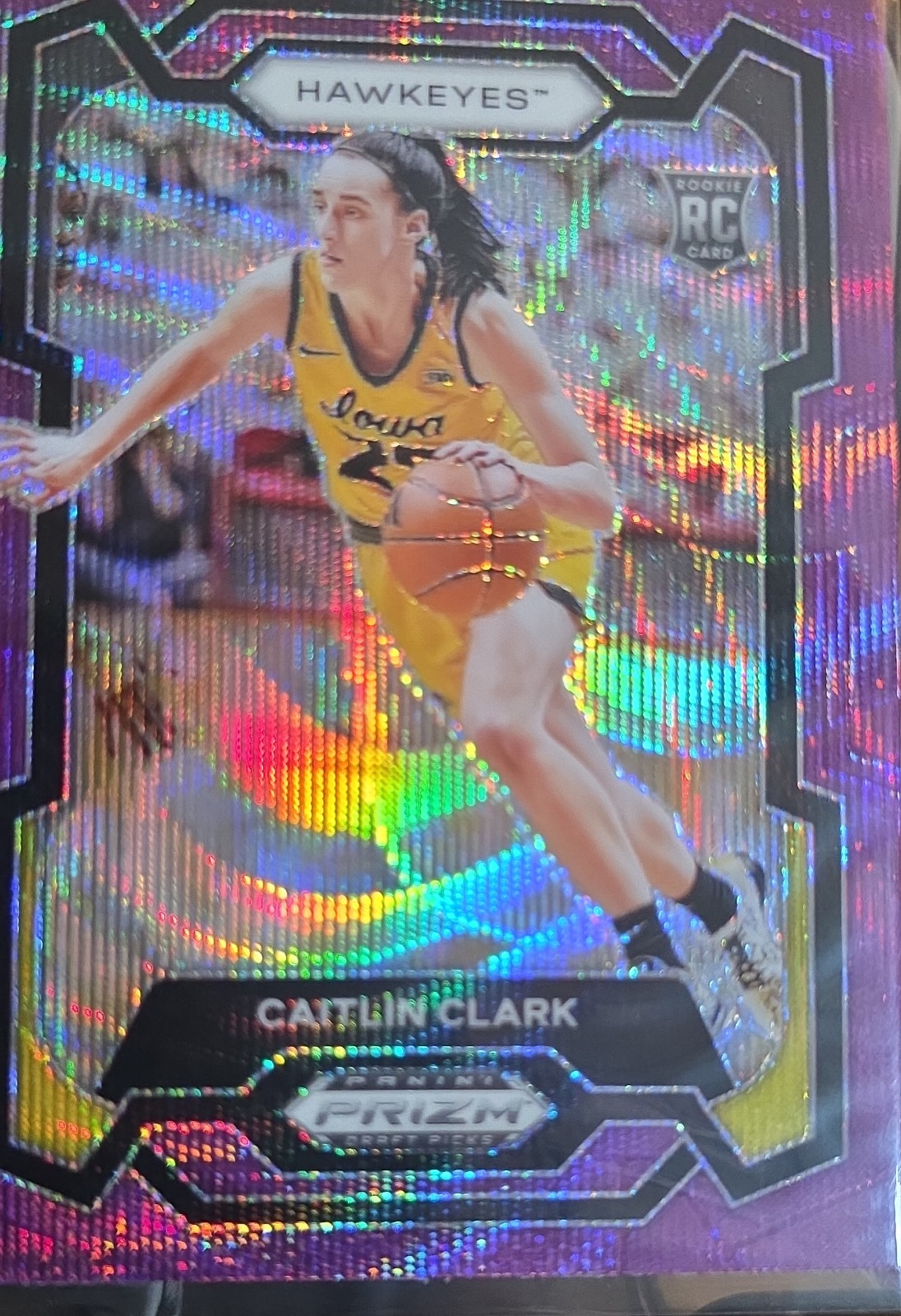 2024 Panini Prizm Draft Picks - Caitlin Clark #57 Purple Wave Prizm (RC)