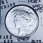 1925 S PEACE SILVER DOLLAR HI GRADE GENUINE U.S. MINT RARE KEY COIN 8679