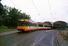 Zdjęcie Tramwaj Tramwaj Karlsruhe Niemcy 10x15cm GT8-80C #585 Albtalbahnhof