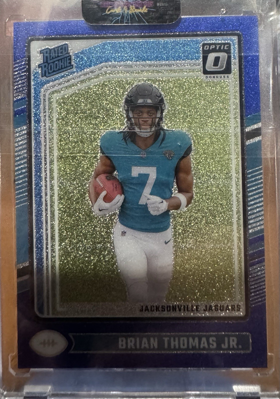 Brian Thomas Jr. 2024 Panini Donruss Optic #214 Blue Glitter Rookie Jaguars SSP