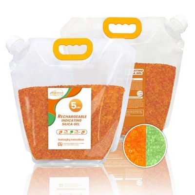5 LBS Adsorbco Desiccant Beads, Indicating Silica Gel Beads (orange to green)