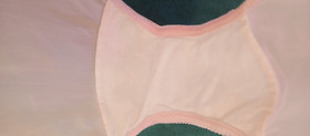 INTIMATE FASHIONS by TERI VINTAGE PANTIES sz 6 PINK w-BOW n OPEN LACE #A1-21