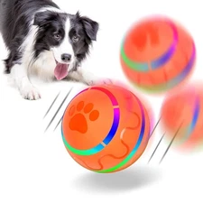 Peppy Pet Ball for Dogs Automatic Moving Interactive Toys with LED Flash Gift ~