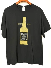 Ardbeg Islay Single Malt Whisky Black T-shirt XL Tee Green Chevron Bottle NEW
