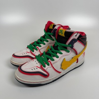 Nike SB Dunk High Pro QS Gundam Project Unicorn RX-0 White DH7717-100 Mens 11.5