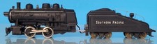 FB10: Mantua HO Steam Locomotive w/ Tender Southern Pacific 0-4-0 - Tested, Runs