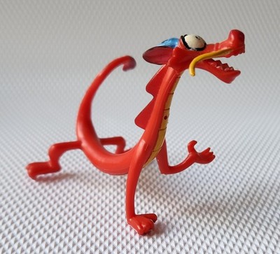 MUSHU Red Dragon from Mulan Vintage Toy Plastic Action Figurine DISNEY figure