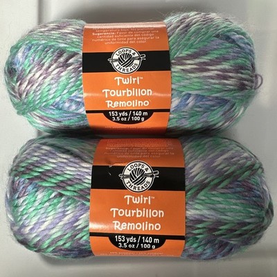 LOT of 2 TWIRL in ICE CREAM by Loops & Threads 153yds 3.5oz Polyester Acrylic