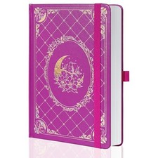 Lined Journal Notebook for Women Men, 320 Numbered Pages 100 GSM Thick Purple