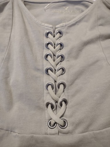 American Eagle Corset Style Top Small Festival Boho Gypsy Lightweight Casual - Picture 3 of 5