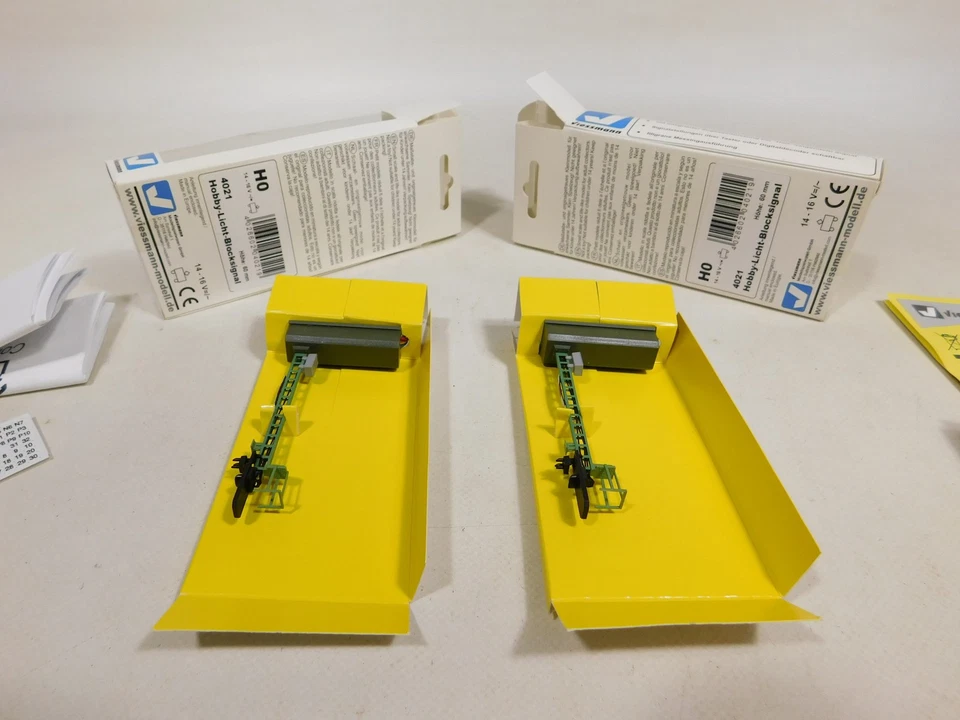2X Viessmann H0 AC DC 4021 Hobby Light Block Signal Signal Mint Box #DV765-0.5 - Image 3 of 4