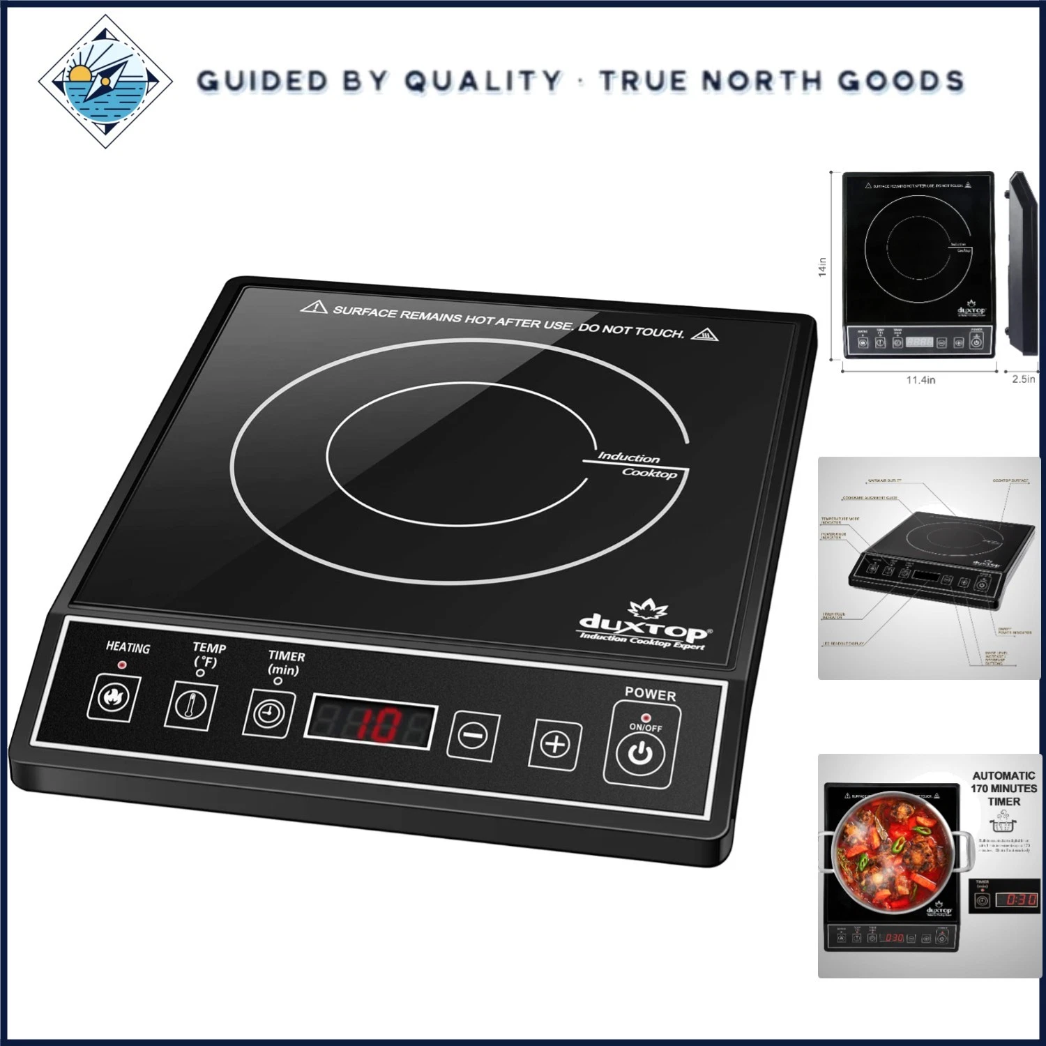 Versatile Induction Cooktop with 20 Temperature Settings for Precise Cooking
Opens in a new window o