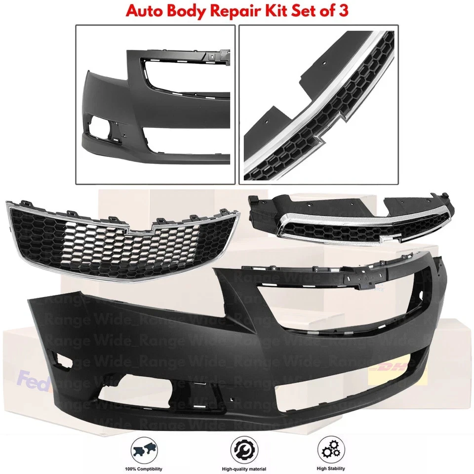 Cubierta de parachoques delantero fascia y rejilla para Chevrolet Cruze 2011-2014 con equipamiento RS Foto 2 de 4
