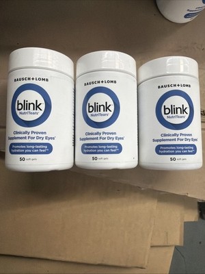 Blink NutriTears Supplement for Dry Eyes   Clinically Proven 3 pack, 50 Softgels