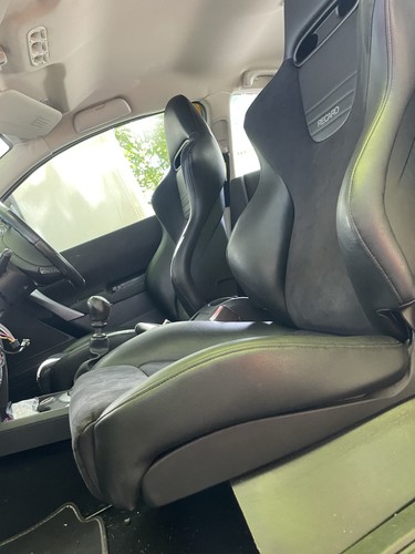 RENAULT MEGANE SPORT RS PAIR RECARO 1/2 LEATHER ALCANTARA SEATS & SUBFRAMES - Picture 8 of 22