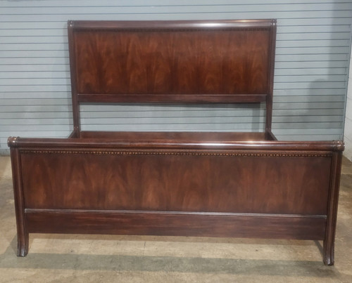 Henkel Harris Mahogany King Size Sleigh Bed Frame made in Winchester, Virginia
