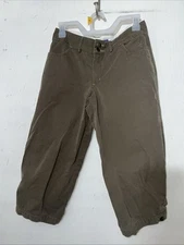 Ibex Organic Cotton Khaki Cape Cropped Pants Green 4